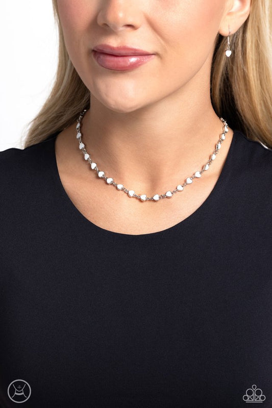 Dancing Dalliance - White - Paparazzi Necklace Image