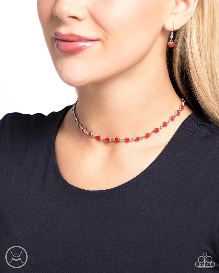 Dancing Dalliance - Red - Paparazzi Necklace Image