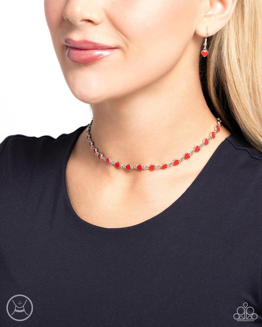Dancing Dalliance - Red - Paparazzi Necklace Image