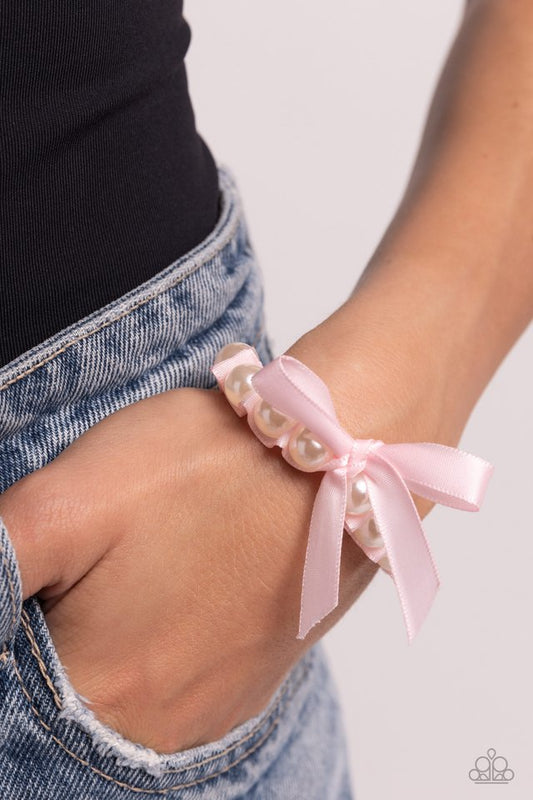 Ribbon Rarity - Pink - Paparazzi Bracelet Image