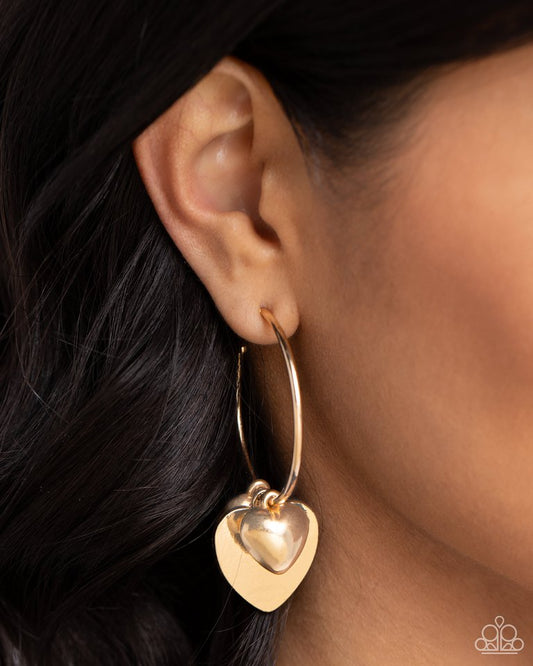 Casually Crushing - Gold - Paparazzi Earring Image