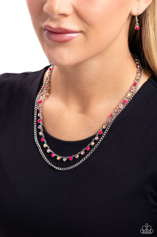 Delicate Dame - Pink - Paparazzi Necklace Image