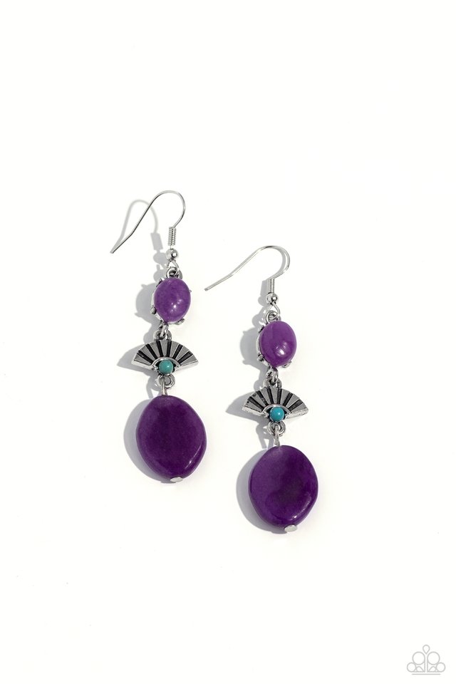 Creative Cascade - Purple - Paparazzi Earring Image