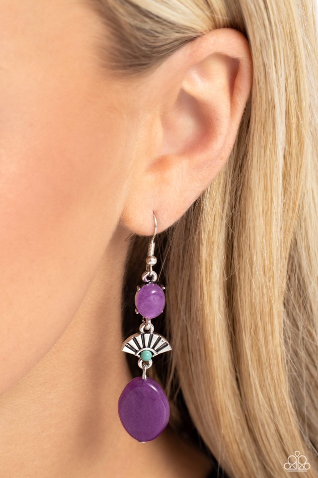 Creative Cascade - Purple - Paparazzi Earring Image