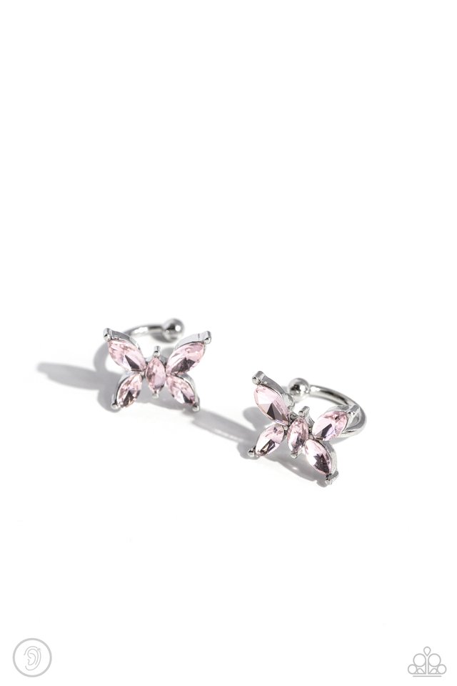 Aerial Advancement - Pink - Paparazzi Earring Image