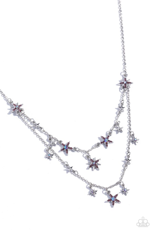 Raising the STAR - Purple - Paparazzi Necklace Image