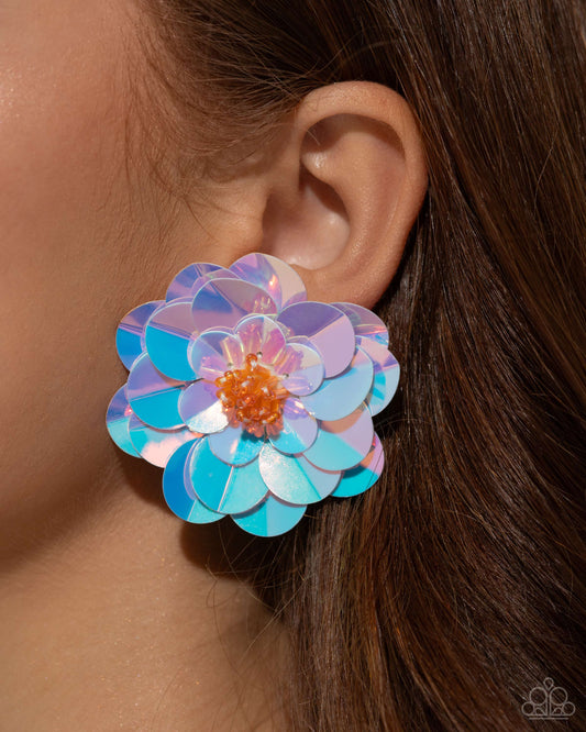 Paparazzi Earring ~ Floating Florals - Multi