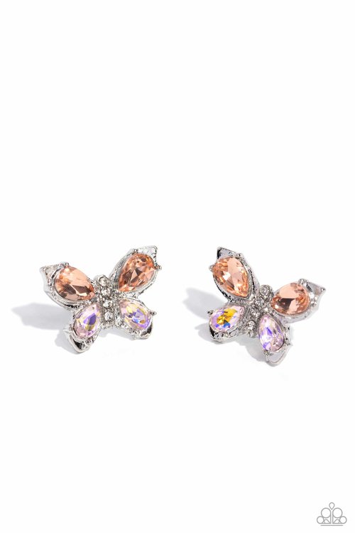 Live to FLIGHT Another Day - Orange - Paparazzi Earring Image