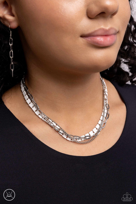 LAYER of the Year - White - Paparazzi Necklace Image