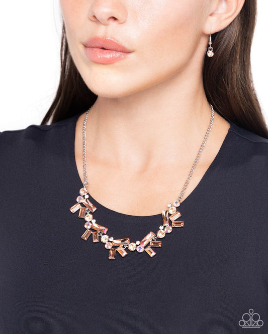 Serene Statement - Orange - Paparazzi Necklace Image