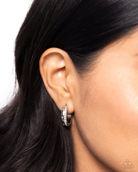 Perceptive Polish - White - Paparazzi Earring Image