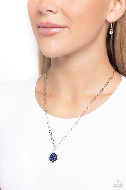 Lunar Liaison - Blue - Paparazzi Necklace Image