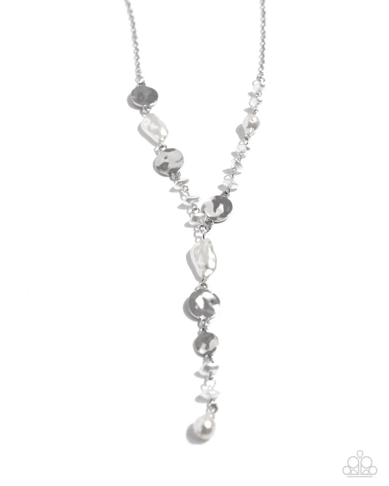 Executive Expression - White - Paparazzi Necklace Image