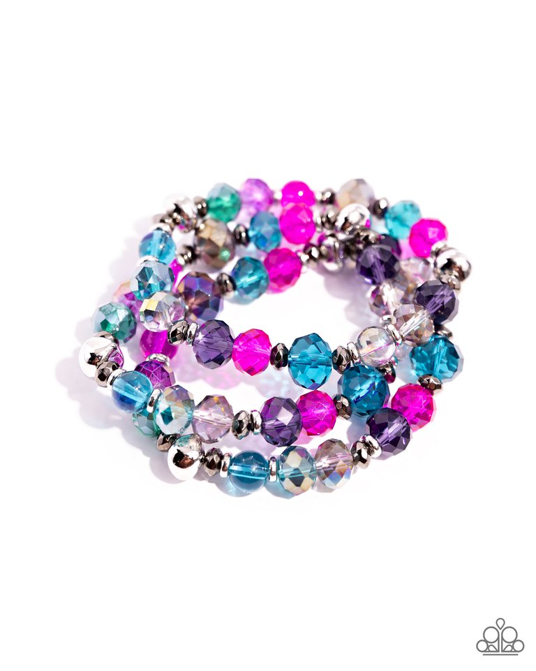 Stack of GLASS - Multi - Paparazzi Bracelet Image