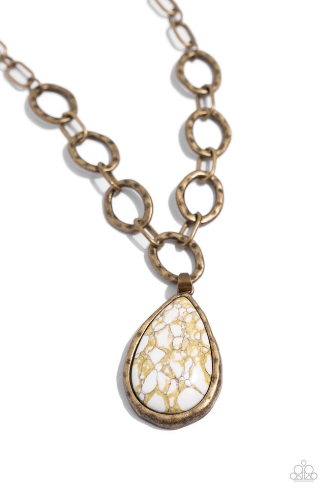 Tangible Tranquility - Brass - Paparazzi Necklace Image