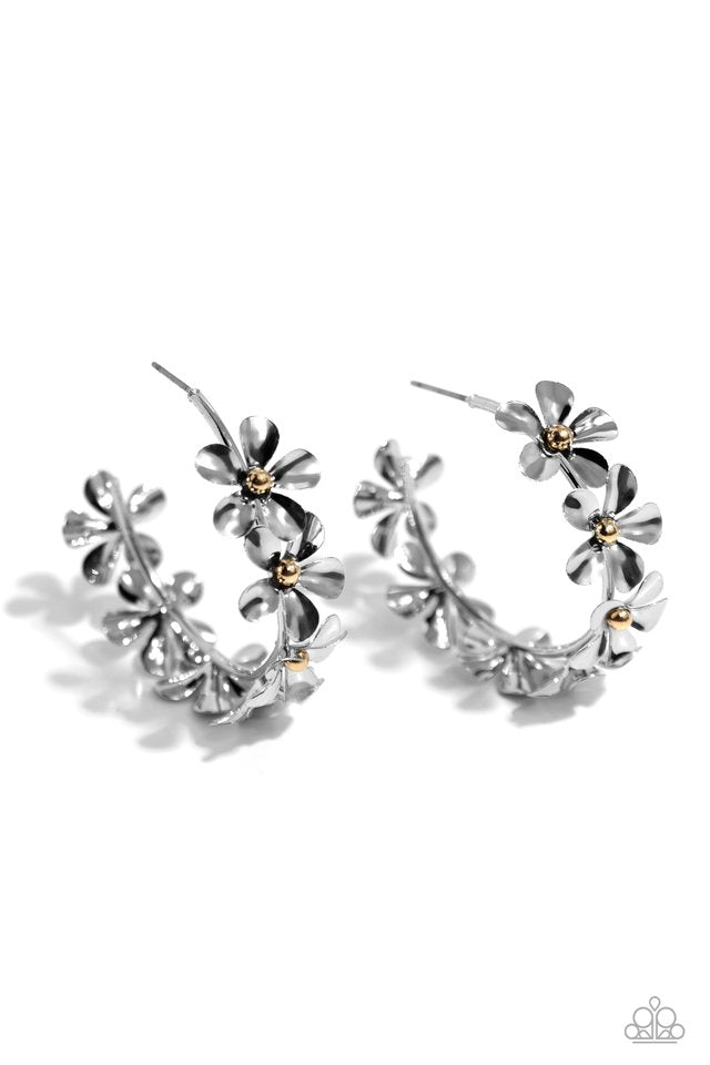 Floral Flamenco - Silver - Paparazzi Earring Image