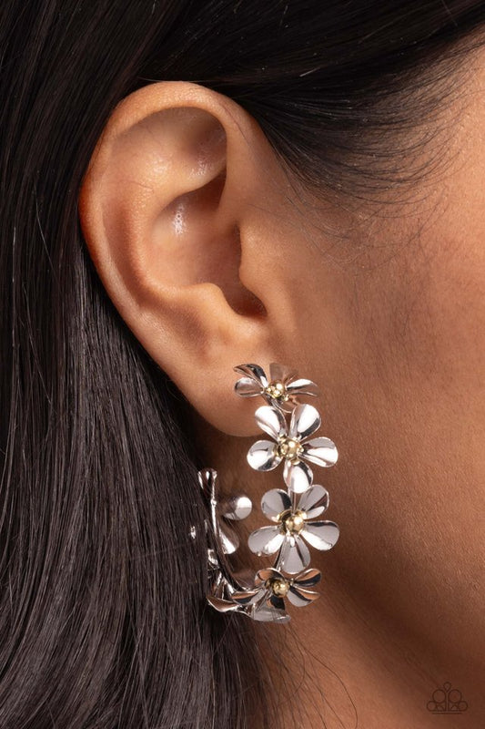 Floral Flamenco - Silver - Paparazzi Earring Image