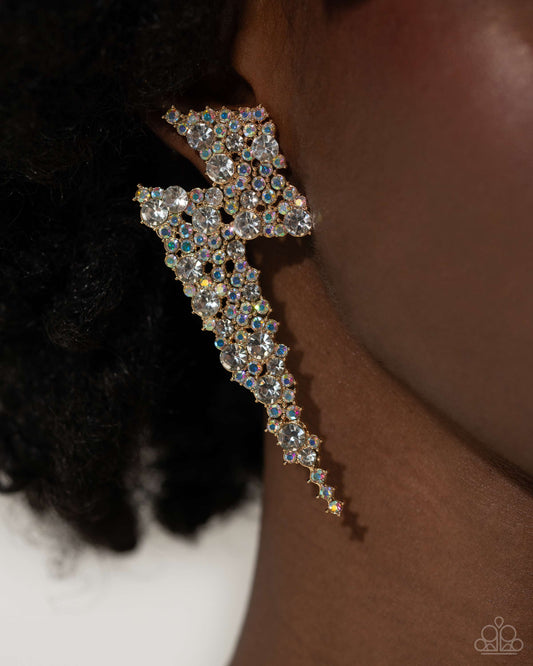 Paparazzi Earring ~ Electric Effulgence - Gold
