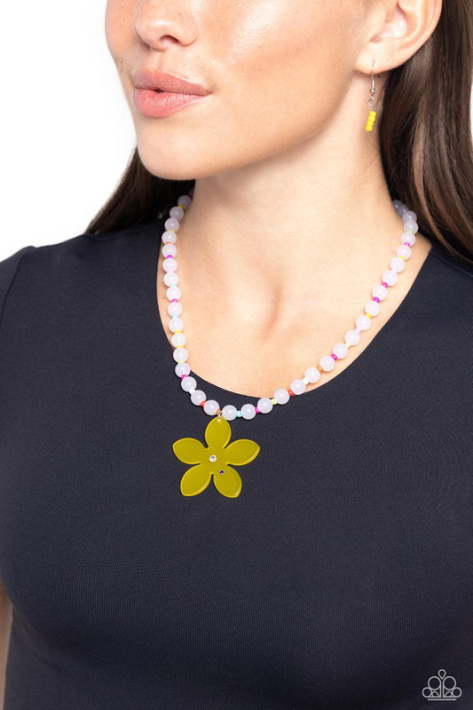 Nostalgic Novelty - Yellow - Paparazzi Necklace Image