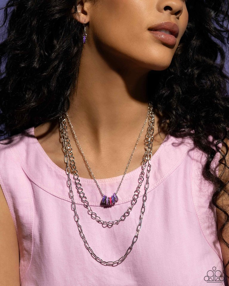 Colorful Cadet - Purple - Paparazzi Necklace Image