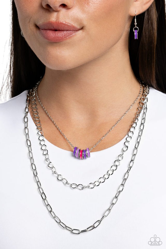 Colorful Cadet - Purple - Paparazzi Necklace Image