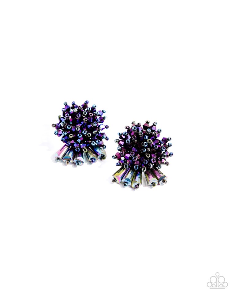 Streamlined Sass - Purple - Paparazzi Earring Image