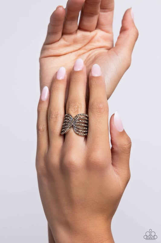 Pinched Promise - Brown - Paparazzi Ring Image