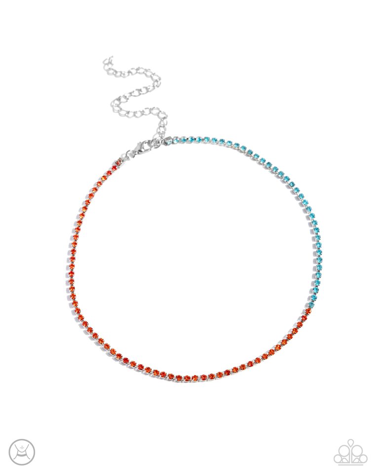 Dedicated Duo - Orange - Paparazzi Necklace Image