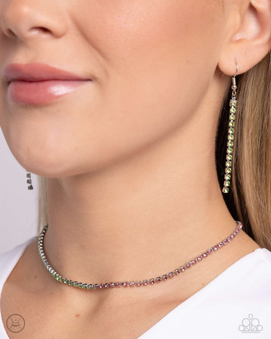 Dedicated Duo - Green - Paparazzi Necklace Image