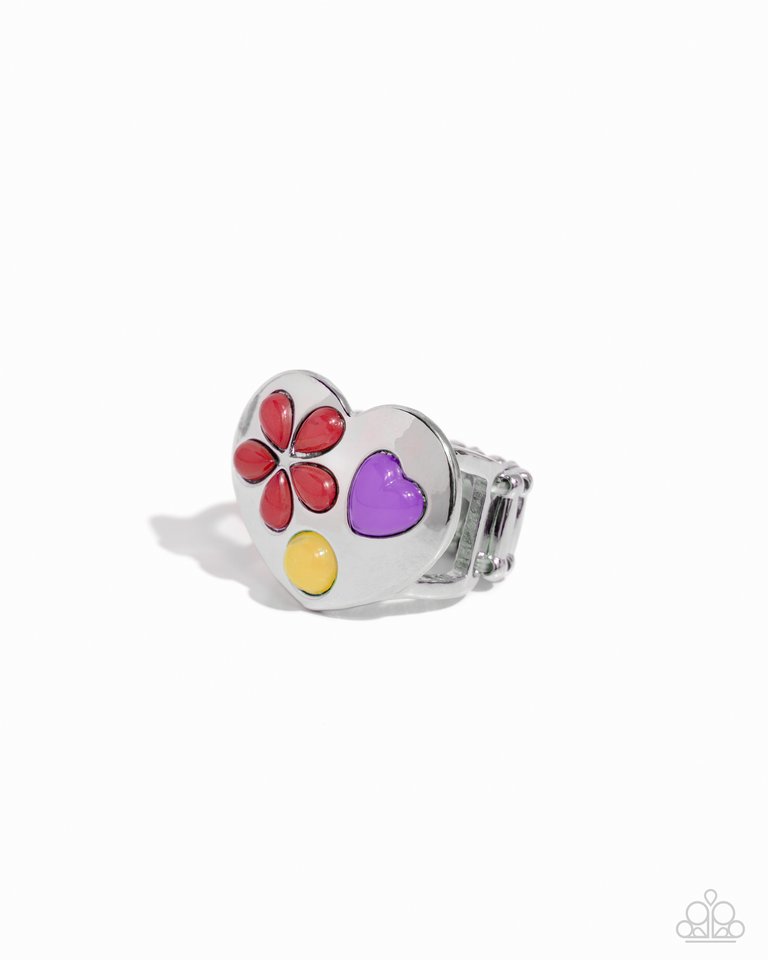 Spirited Shapes - Red - Paparazzi Ring Image