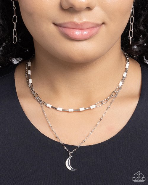 Lunar Lucidity - White - Paparazzi Necklace Image