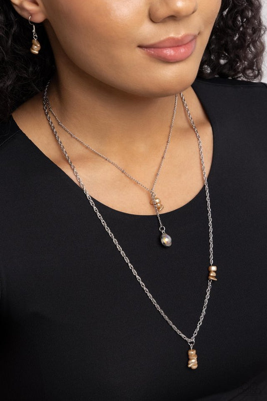 Leisurely Layered - Brown - Paparazzi Necklace Image
