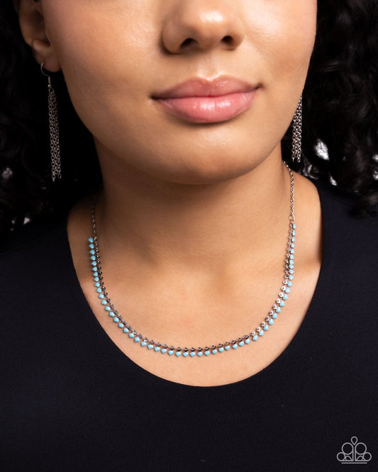 Colored Cadence - Blue - Paparazzi Necklace Image
