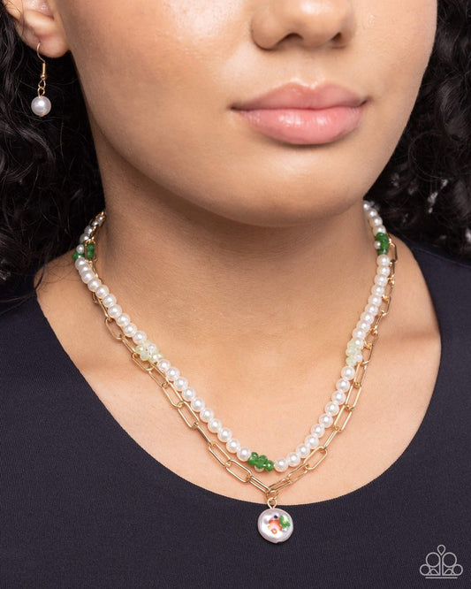 Painted Pageantry - Green - Paparazzi Necklace Image