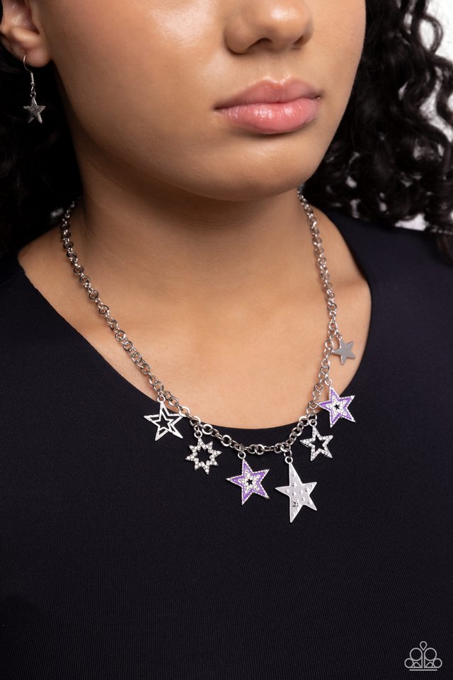 Starstruck Sentiment - Purple - Paparazzi Necklace Image