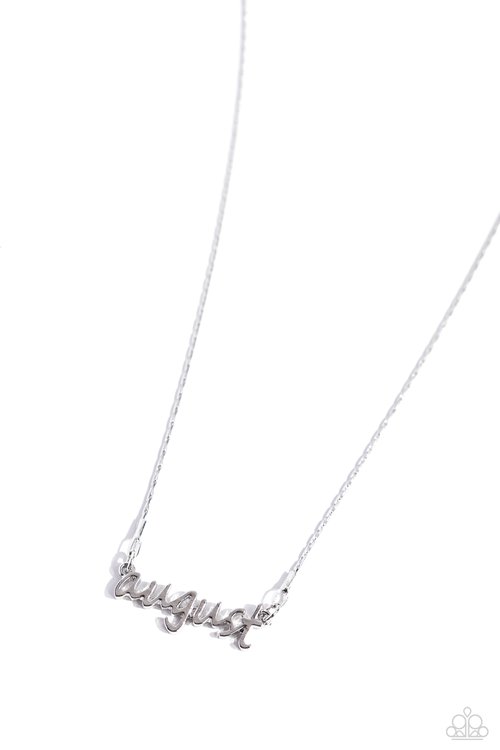 Birth Month Bling - August - Silver - Paparazzi Necklace Image