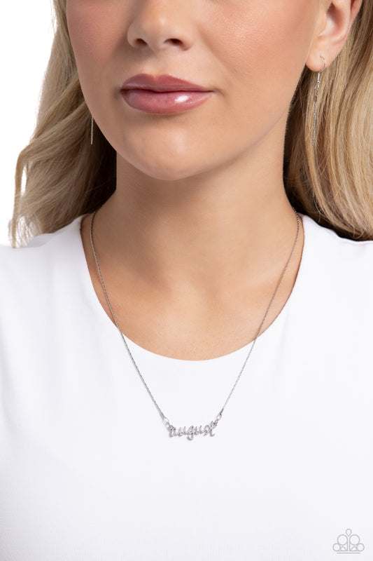 Birth Month Bling - August - Silver - Paparazzi Necklace Image
