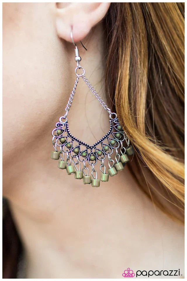 Paparazzi Earring ~ On A Magic Carpet Ride - Green