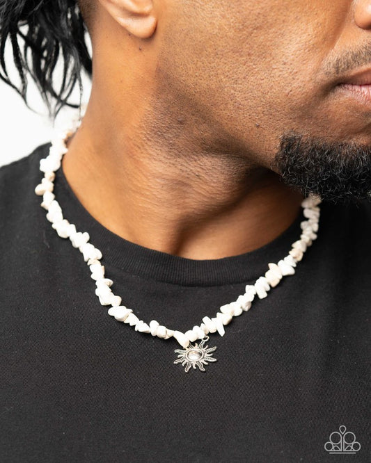 Dancing In The Sunlight - White - Paparazzi Necklace Image