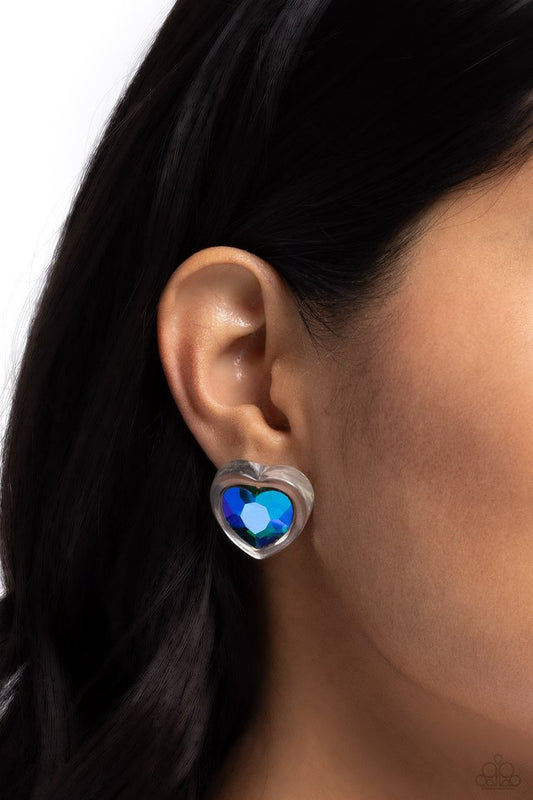 Heart-Pounding Haute - Green - Paparazzi Earring Image