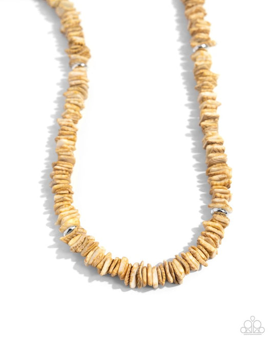 On A SHELL-ular Level - Brown - Paparazzi Necklace Image