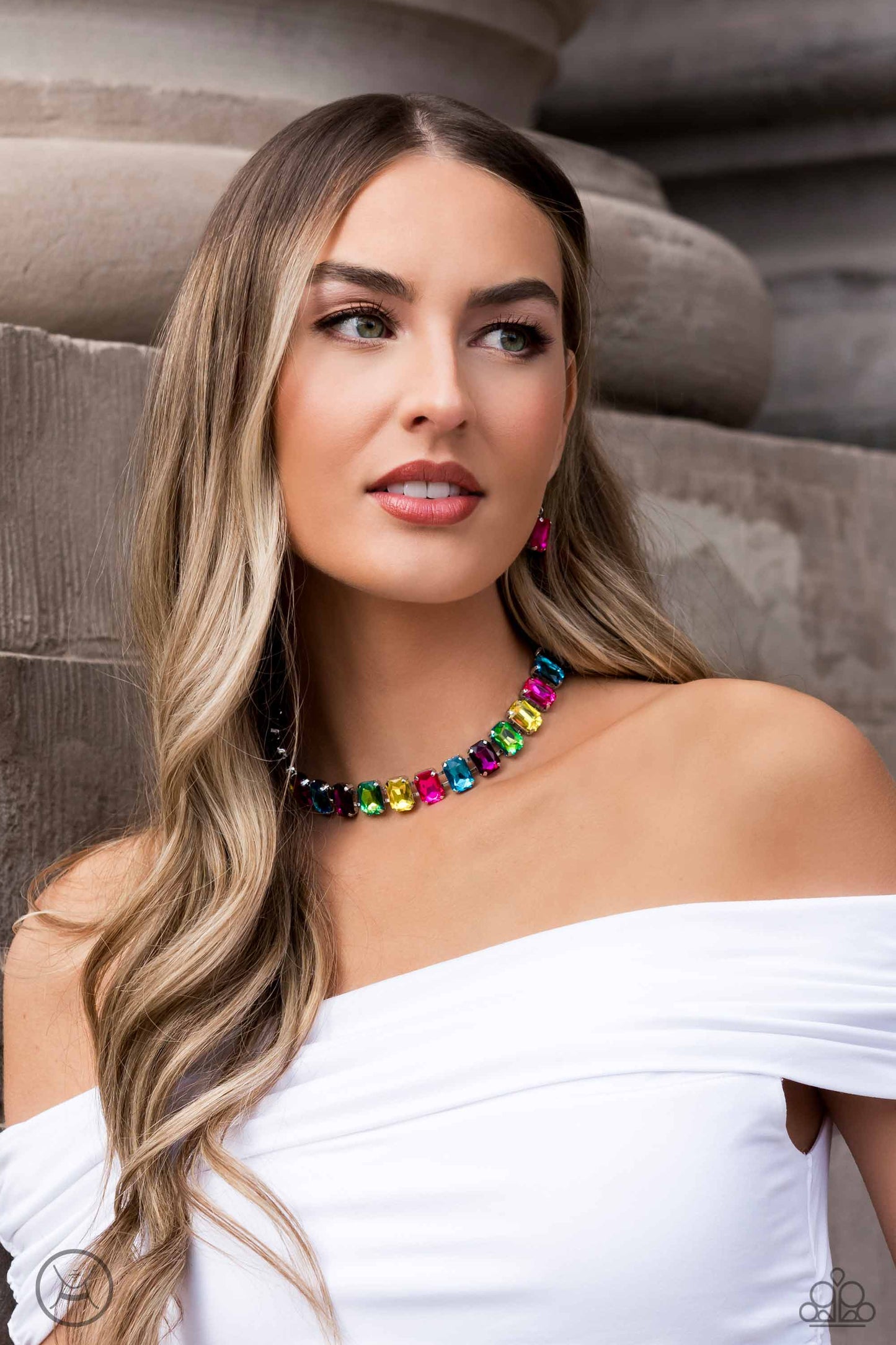 Paparazzi Necklace ~ Ecstatic Emeralds - Multi