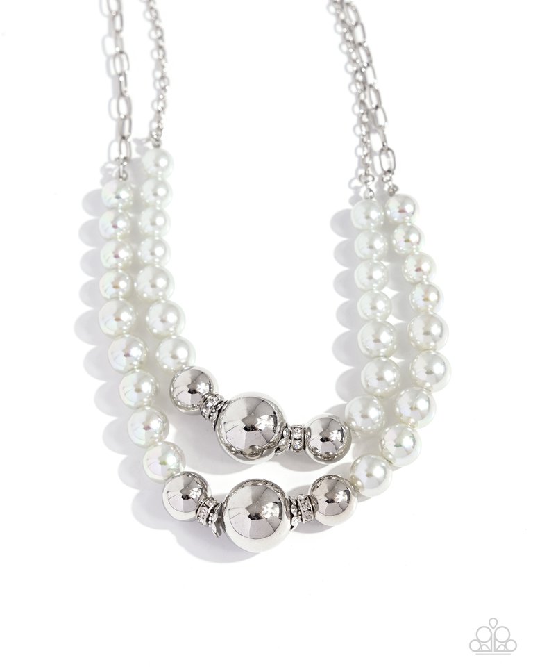 Ballroom Balance - Silver - Paparazzi Necklace Image