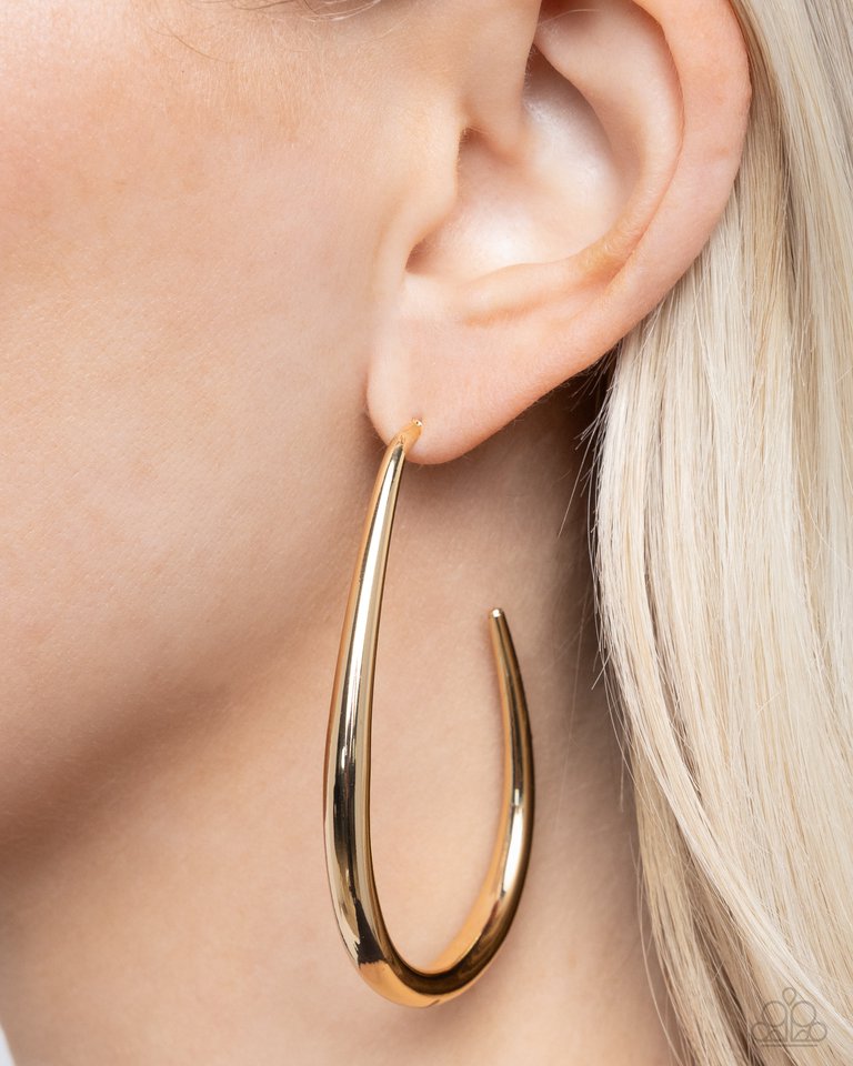 Exclusive Element - Gold - Paparazzi Earring Image