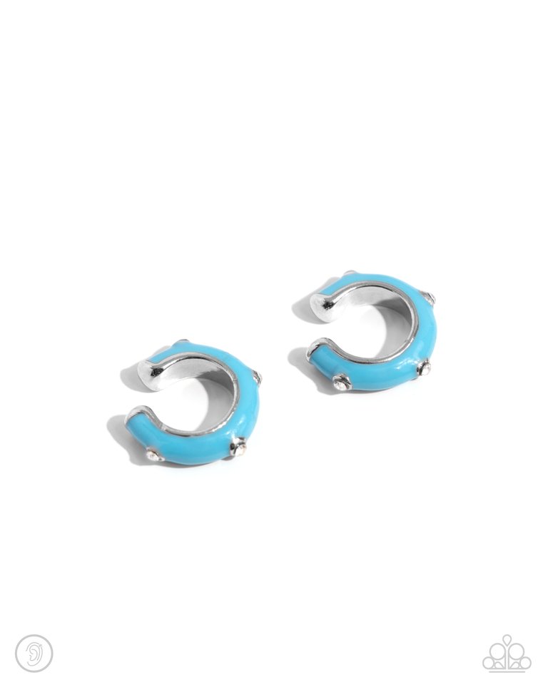 Coastal Color - Blue - Paparazzi Earring Image