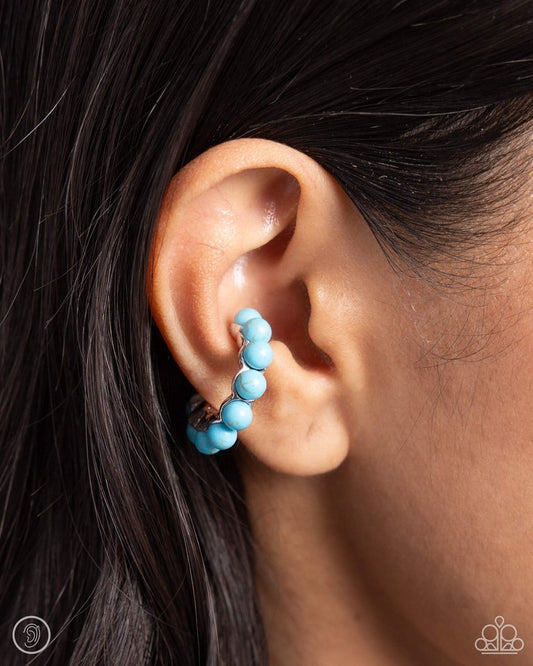 Southwestern Spiral - Blue - Paparazzi Earring Image