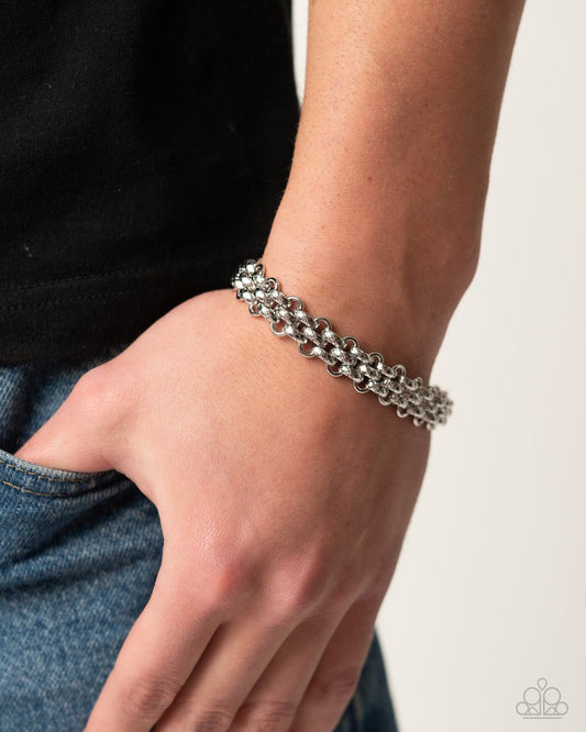 Interlocked Independence - Silver - Paparazzi Bracelet Image