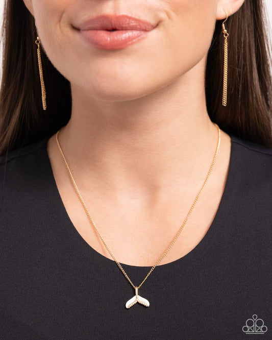 Mermaid Masterpiece - Gold - Paparazzi Necklace Image