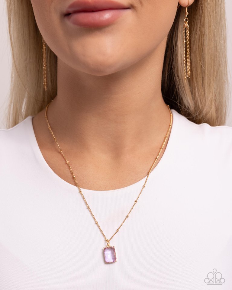 Suave Simplicity - Purple - Paparazzi Necklace Image