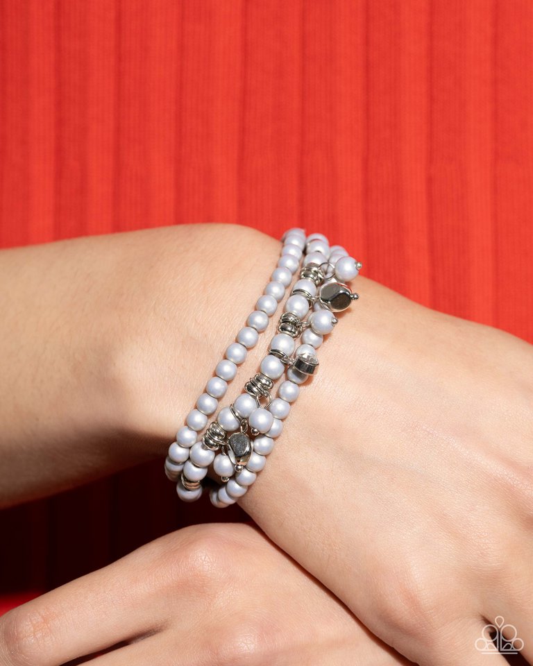 Sumptuous Stack - Silver - Paparazzi Bracelet Image